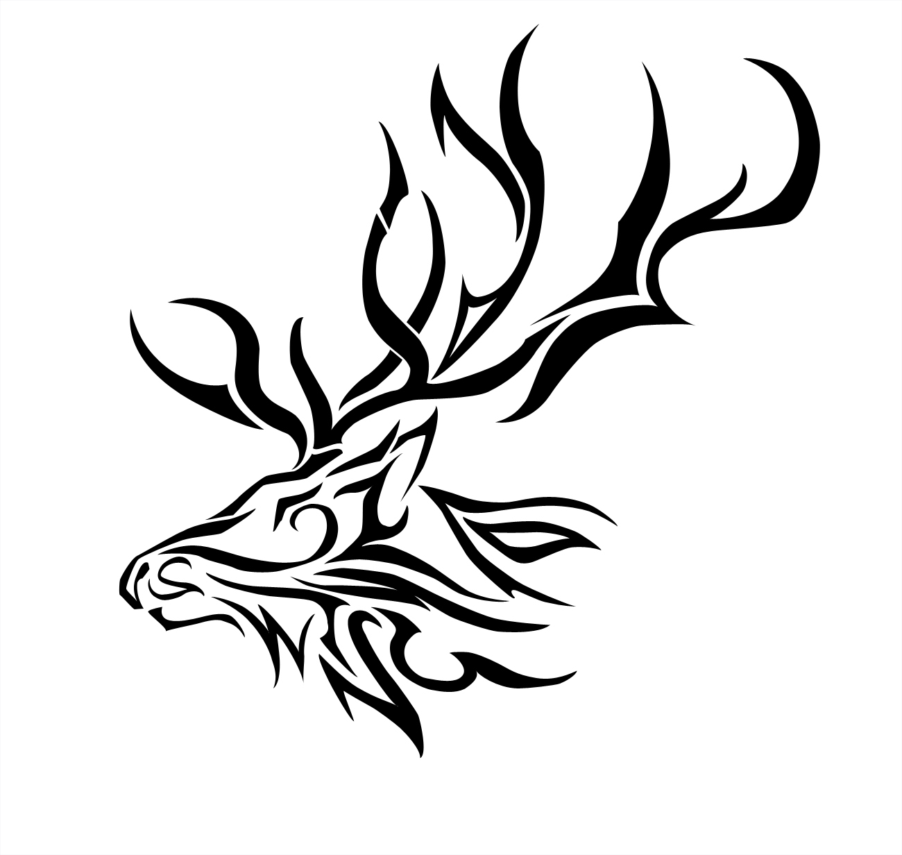 1300x1232 Tribal Deer Skull Clipart