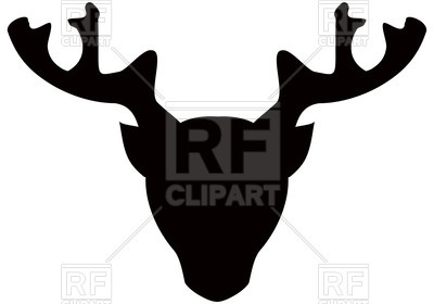 400x280 Deer's Head With Antler