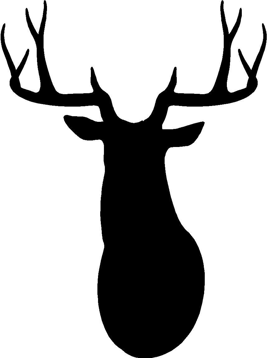 858x1152 Deer Head Silhouette Clip Art