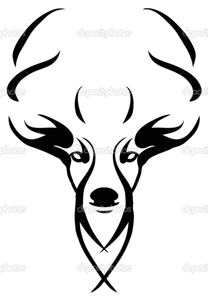 708x1024 Deer Head Silhouette Clip Art