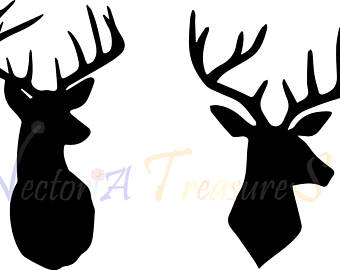 Deer Head Silhouette Clipart | Free download on ClipArtMag