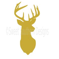 236x236 Elk Silhouettes Clipart, Graphic Digital Vector Instant Download