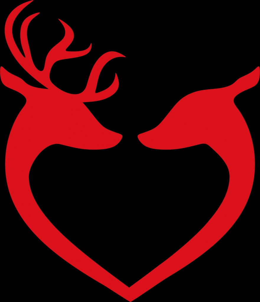 881x1024 Clipart Deer Couple Heart Silhouette Pertaining To Heart