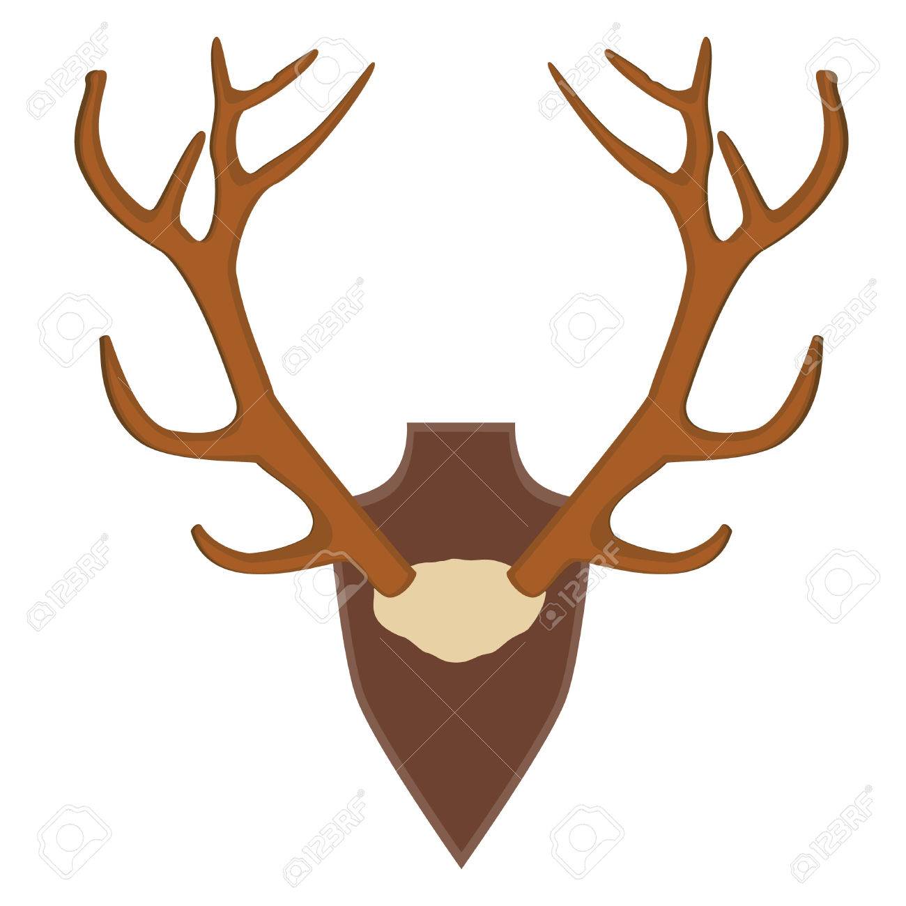 1300x1300 Illustration Of Deer, Antler Horns. Animal Horn Royalty Free