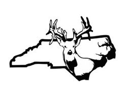 236x187 Deer Hunting Decal In Cross Hair Gun Sight Buck Vinyl Car Window