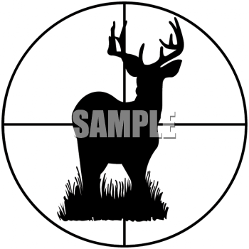 350x350 Hunting Rifle Black And White Clipart