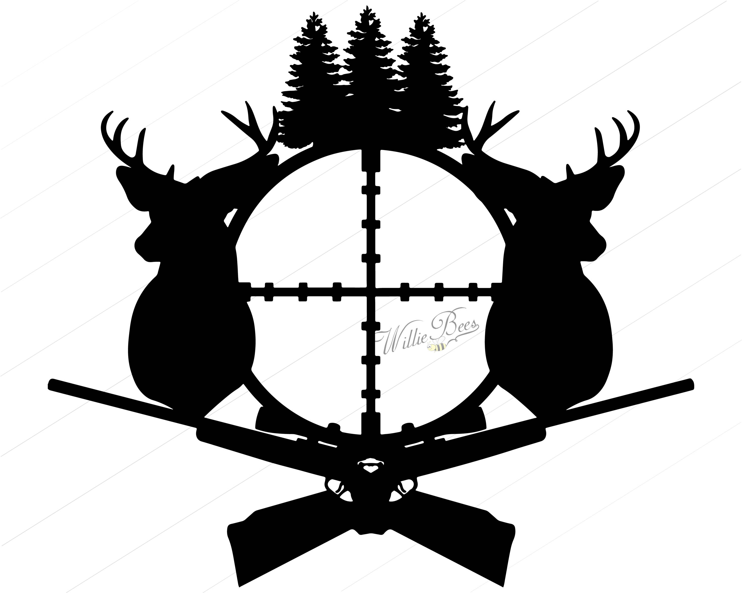 3000x2400 Deer Hunting Silhouette Clipart Gone Hunting Deer Rifle