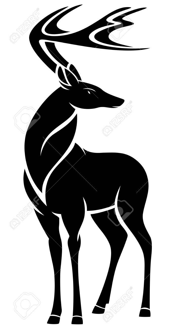 715x1300 Graceful Standing Deer Design