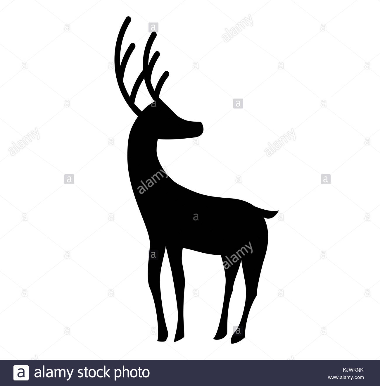 1300x1320 Black Silhouette Running Deer Vector Stock Photos Amp Black