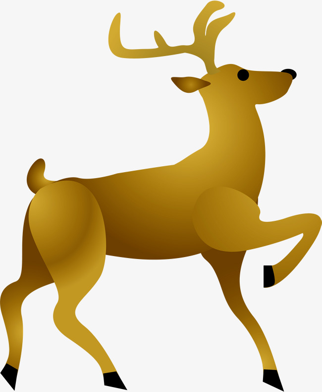 650x790 Little Fresh Yellow Elk, Little Fresh Elk, Watercolor, Milu Deer