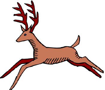 350x301 Deer Running Clipart