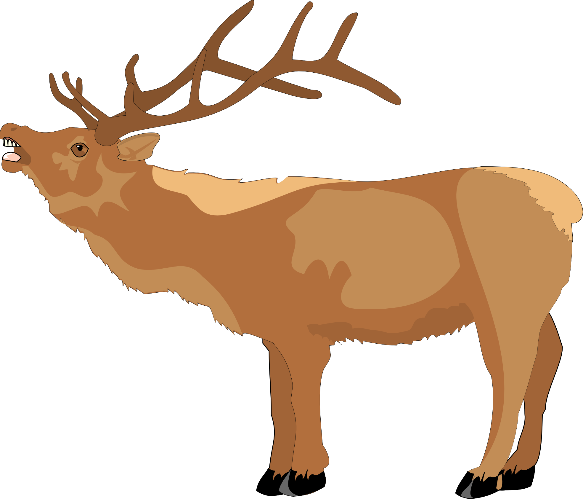 1969x1683 Reindeer Clipart Scene