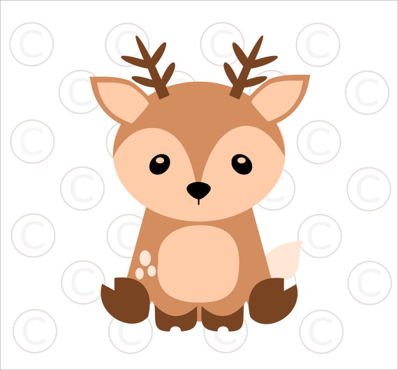 570x529 Baby Woodland Animal Svgs, Baby Deer Cut Files, Woodland Animal