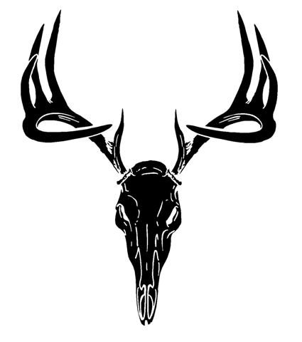 425x480 Deer Skull Decal Sticker