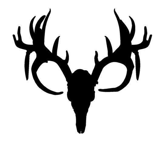 541x480 Deer Skull Silhouette Decal Sticker