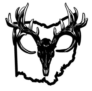 320x317 Ohio Deer Skull Decal Sticker
