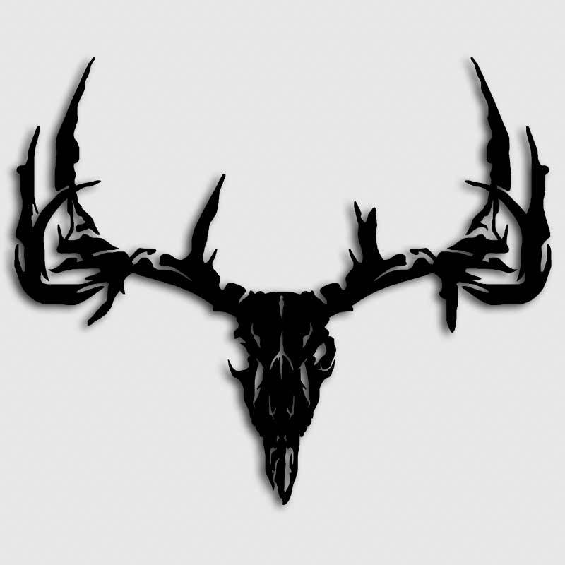 800x800 Whitetail Deer Skull Decal
