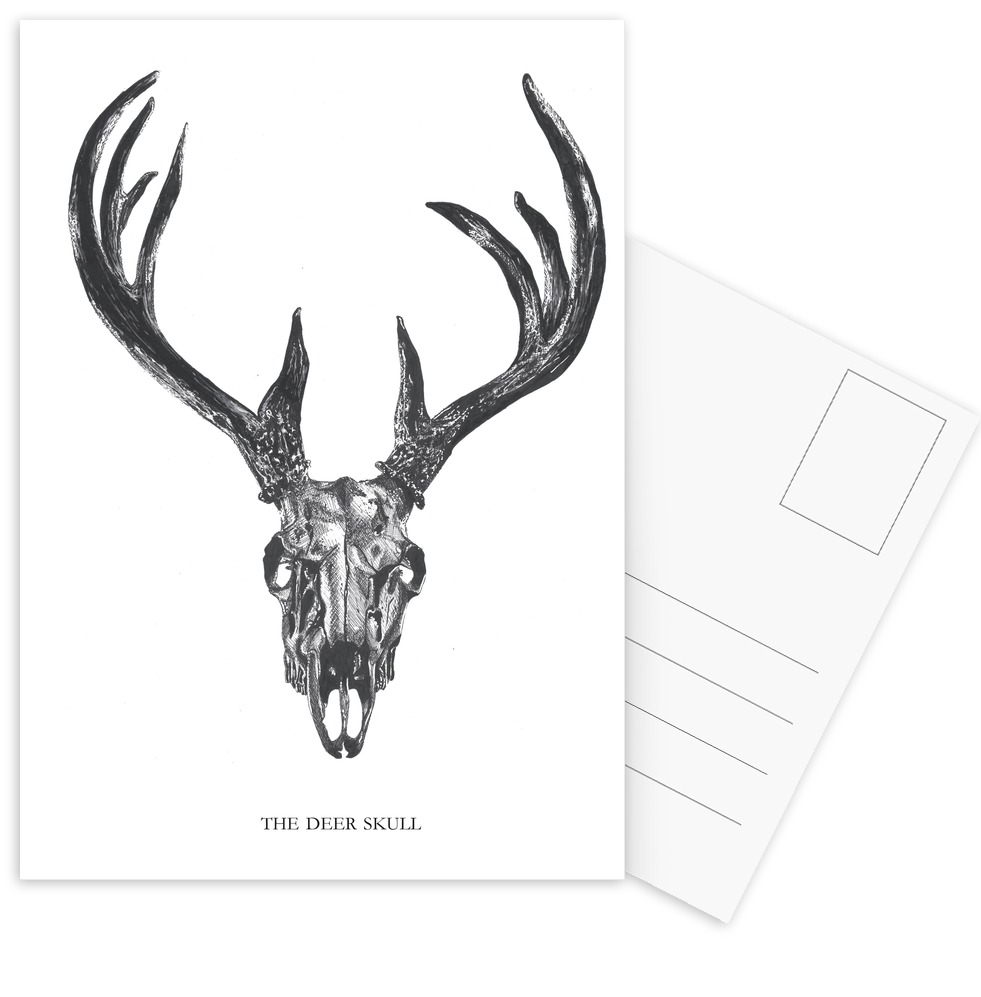 981x997 The Deer Skull As Poster In Standard Frame By Mathilde Olsen