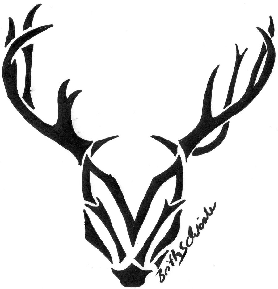 900x936 Tribal Deer Skull Clipart