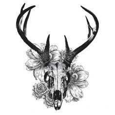 236x236 Best Deer Skull Tattoos Ideas Deer Skull