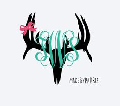 236x208 Deer Head Name Decal Name Dear Head By Mmvinylcreations On Etsy