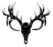 175x156 Deer Skull 3 Decal Sticker Clipart Panda