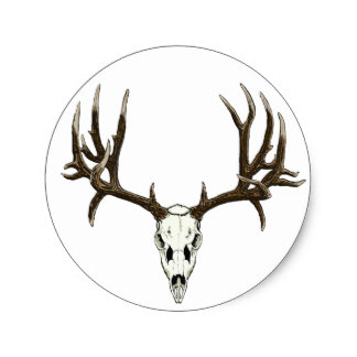 324x324 Deer Skull Stickers Zazzle