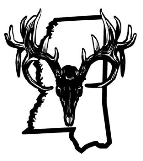 293x330 Mississippi Deer Skull Decal Sticker