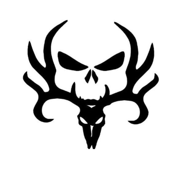 570x551 Skull And Deer Mixed, Browning, Punisher (Decal) Gallery 5150
