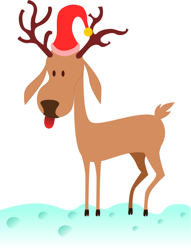 618x800 Christmas Deer Clipart
