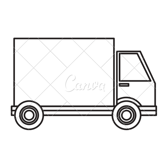550x550 Delivery Truck Vector Icon