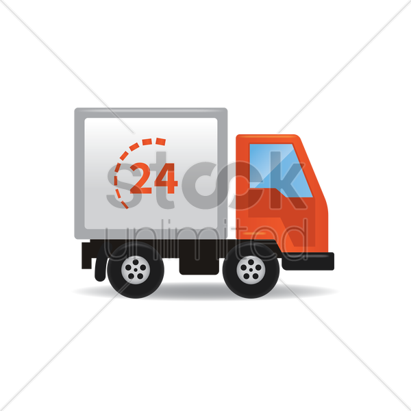 600x600 Delivery Truck Vector Image