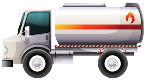 300x166 Illustration Of A Delivery Man Walking By The Truck Royalty Free