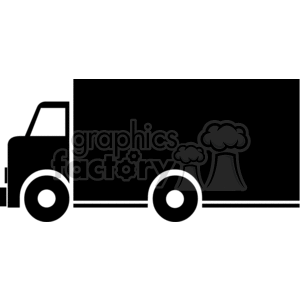 300x300 Royalty Free Black Delivery Truck 374027 Vector Clip Art Image