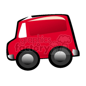 300x300 Royalty Free Red Delivery Van 172313 Vector Clip Art Image
