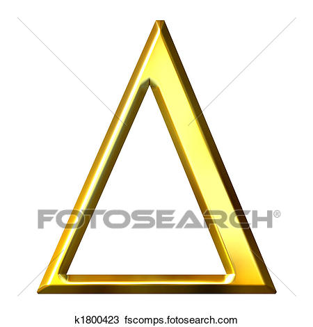 450x470 Drawing Of 3d Golden Greek Letter Delta K1800423