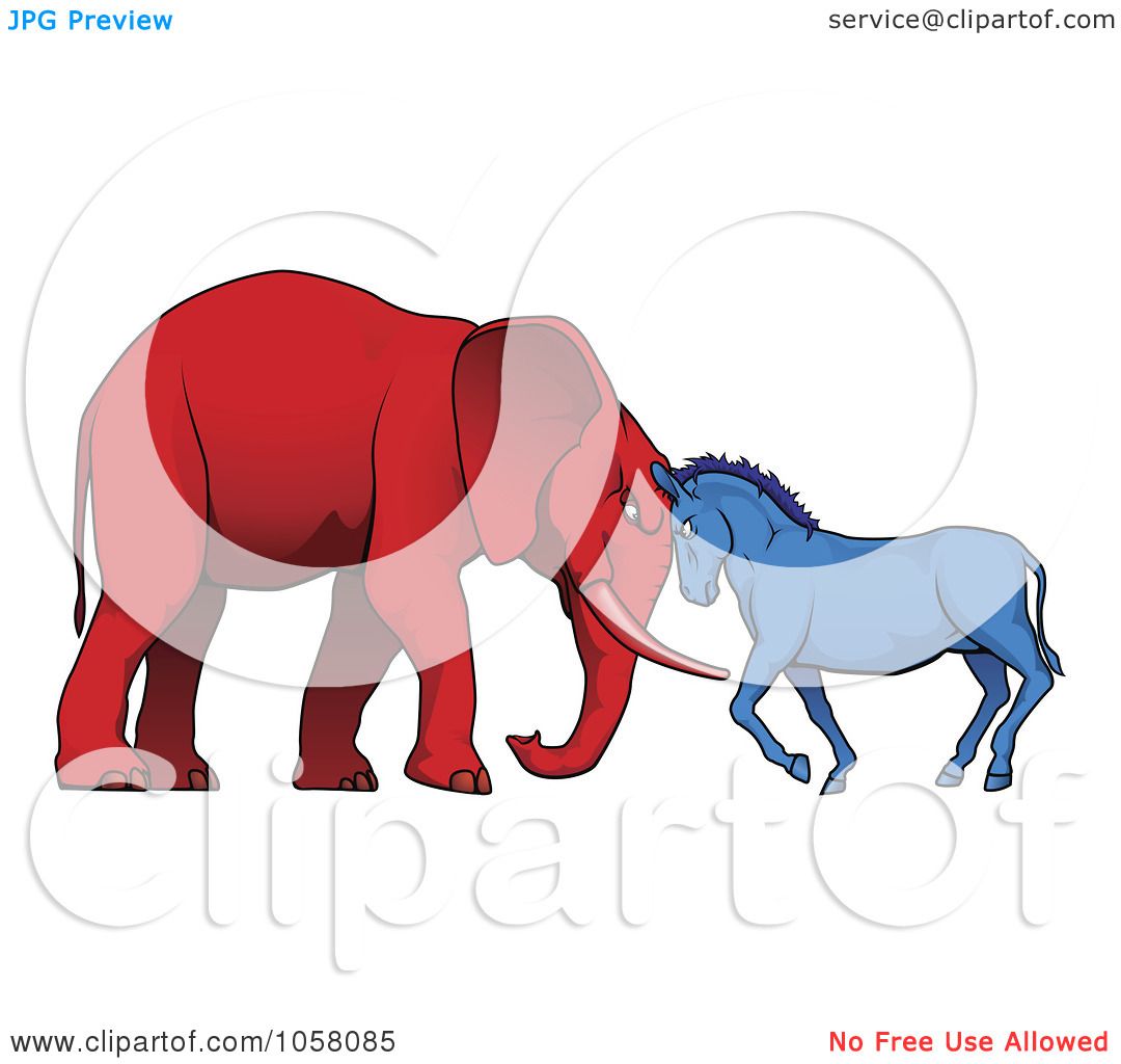 1080x1024 Royalty Free Vector Clip Art Illustration Of A Democratic Donkey