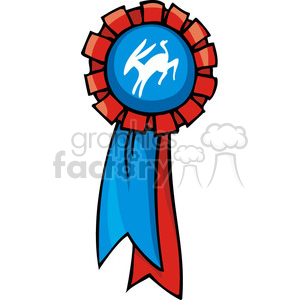 300x300 Royalty Free Cartoon Democratic Ribbon 385731 Vector Clip Art