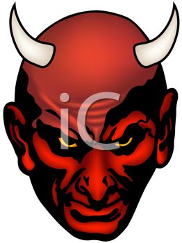 262x350 Evil Devil With Glowing Yellow Eyes