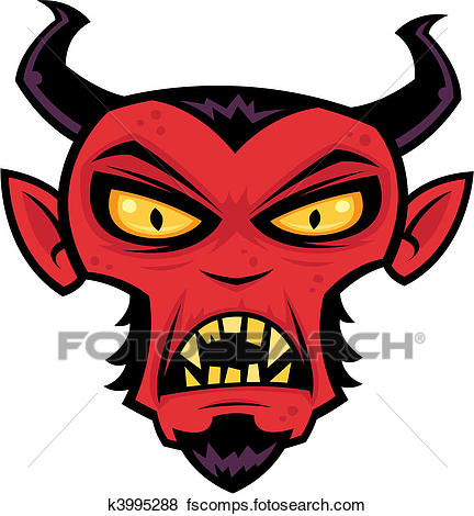 432x470 Clip Art Of Mad Devil K3995288