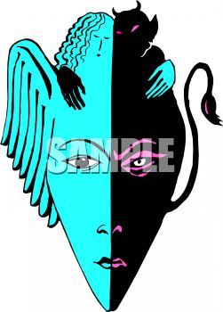 251x350 Angel Demon Mask