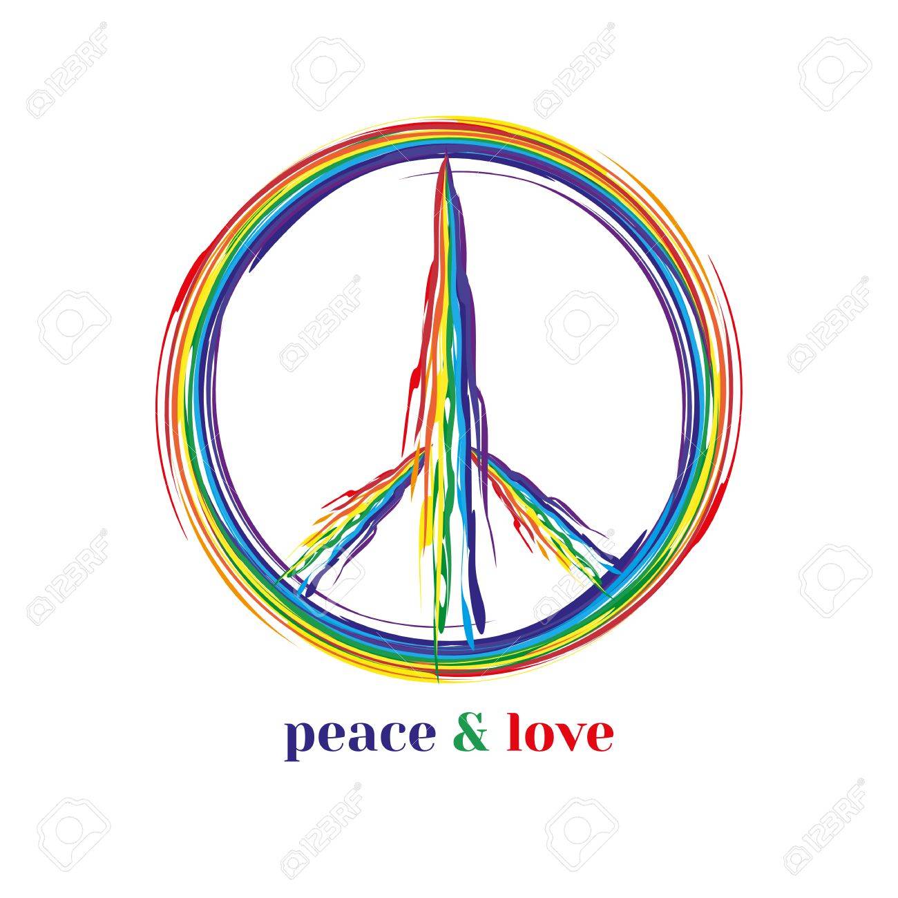 1300x1300 Peace Symbol. Pacifist Logo. Freedom Concept. Antiwar