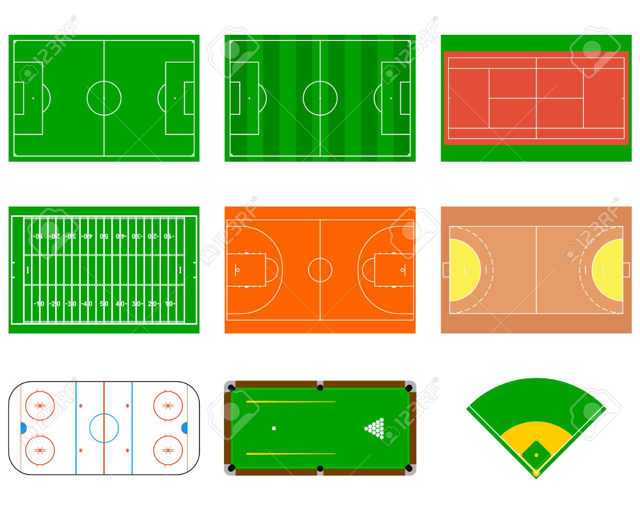 1300x1043 Sport Courts And Fields. Can Be Used For Demonstration, Education