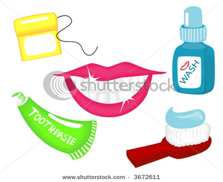 450x367 Dental Hygiene Tools Clipart