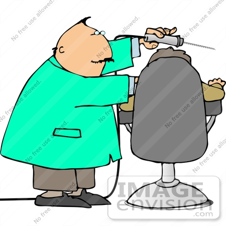450x450 Dentist Preparing To Drill A Patient's Tooth Clipart