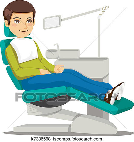 443x470 Clip Art Of At The Dentist K7336568