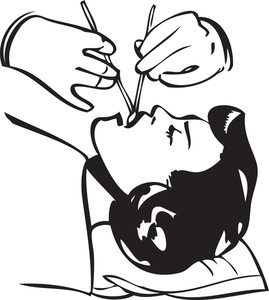 269x300 Illustration Of A Dentist Checking His Patient. Royalty Free Stock