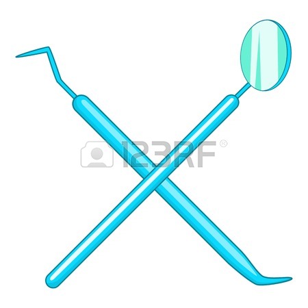 450x450 Dental Tools Icon. Cartoon Illustration Of Dental Tools Vector
