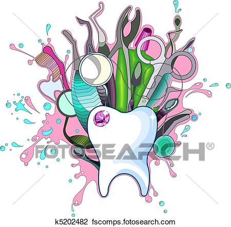 450x443 Clipart Of Dental Instruments K5202482
