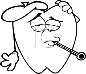 300x257 Art Image Dental Coloring Page Of A Sick Tooth